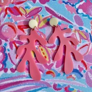 Pink Coral earrings! Never worn!